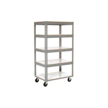 Global Industrial Boltless Shelf Truck, Steel, 36 in L, 24 in W, 65 in H 330419
